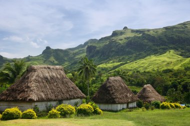 navala Köyü, viti levu, Fiji geleneksel evleri