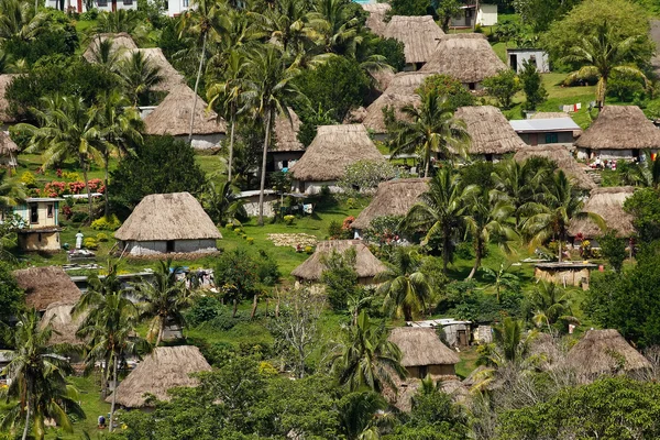 บ้านดั้งเดิมของหมู่บ้าน Navala, Viti Levu, Fiji — ภาพถ่ายสต็อก