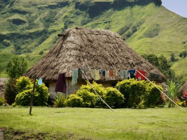 geleneksel ev navala Köyü, viti levu, Fiji