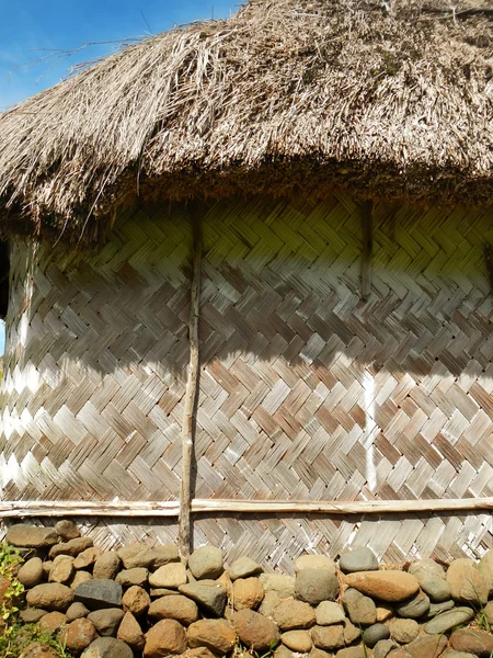 Detalhe da casa tradicional da aldeia de Navala, Viti Levu, Fiji — Fotografia de Stock