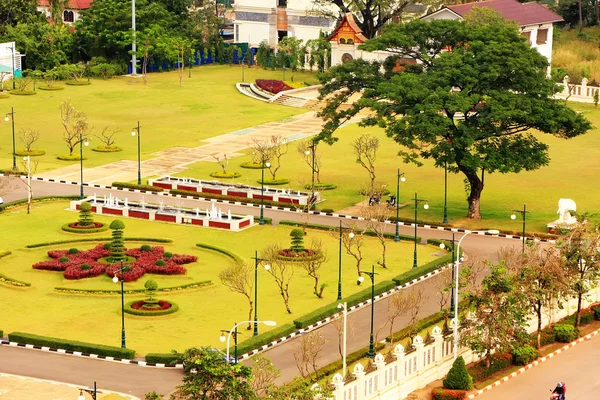 View of Vientiane from Victory Gate Patuxai, Laos — Stock Photo, Image