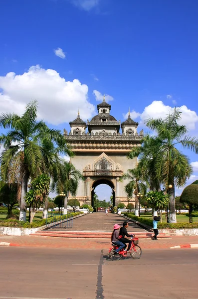 Vittoria cancello patuxai, vientiane, laos — Foto Stock