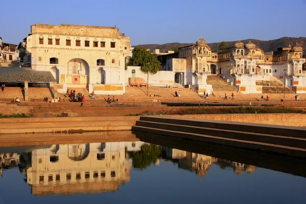 Pushkar lago e templos, Rajasthan, Índia — Fotografia de Stock