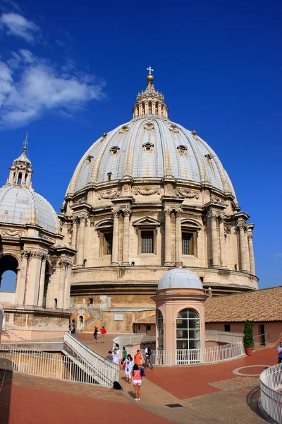圣彼得大教堂穹顶，梵蒂冈城，罗马 — 图库照片