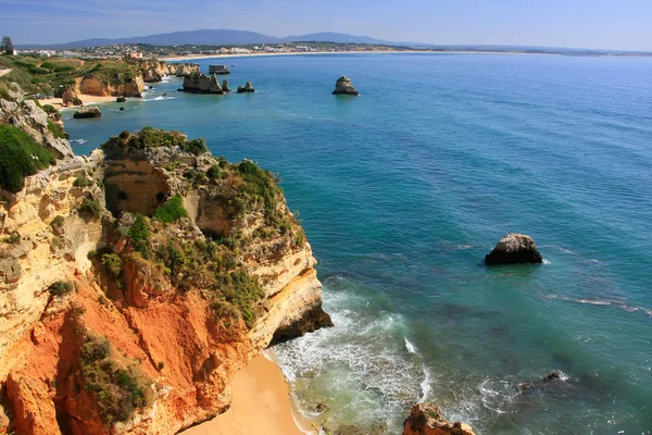 Ponta de piedade v Lagosu, region algarve, Portugalsko — Stock fotografie