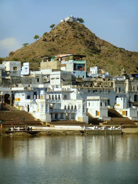 Pushkar lago e templos, Rajasthan, Índia — Fotografia de Stock