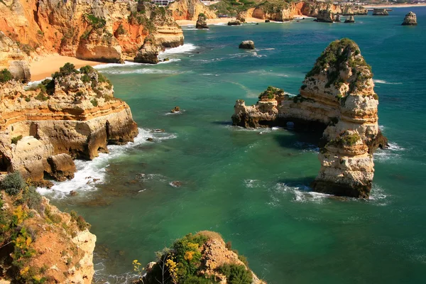 Ponta de Piedade en Lagos, región del Algarve, Portugal — Foto de Stock