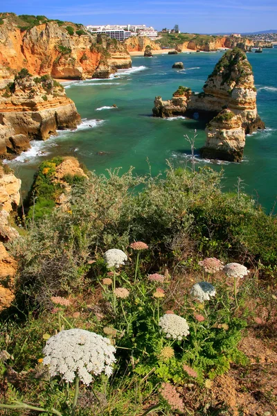 Ponta de Piedade en Lagos, región del Algarve, Portugal — Foto de Stock