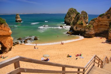 Ponta de piedade beach Lagos, Portekiz algarve bölgesi