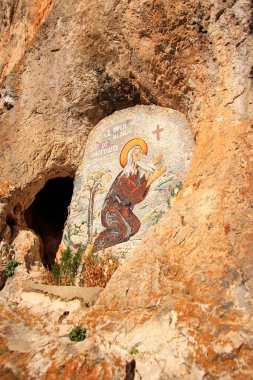 Mosaics of Saint Isaiah Onogosha, Ostrog Monastery, Montenegro clipart