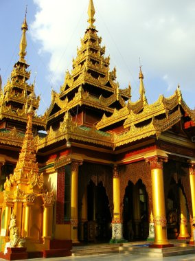 Tapınak shwedagon pagoda kompleksi, yangon, Myanmar