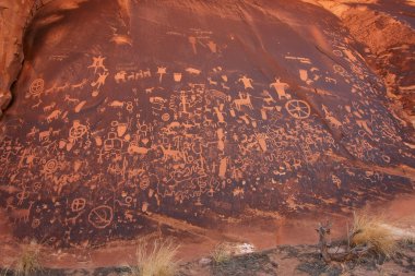 Indian petroglyphs, Newspaper Rock State Historic Monument, Utah clipart