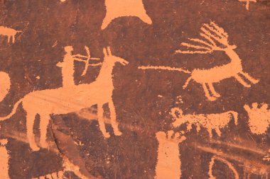 Indian petroglyphs, Newspaper Rock State Historic Monument, Utah clipart