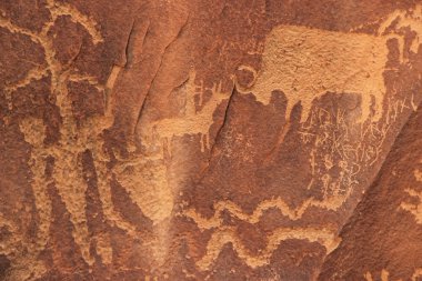 Hint petroglifler, gazete rock devlet Tarihi Anıtı, utah