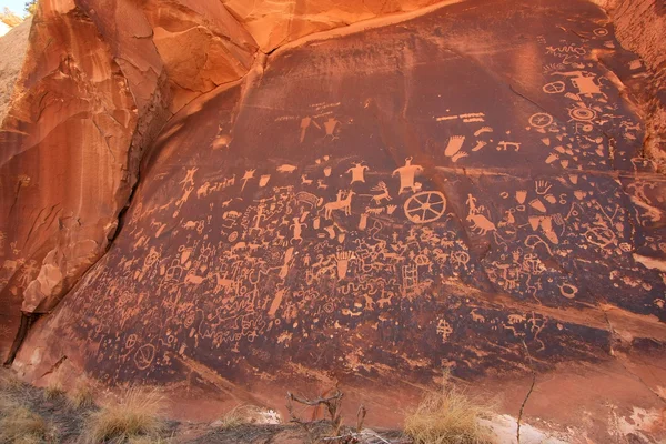 Petroglifi indiani, Giornale Rock State Historic Monument, Utah — Foto Stock