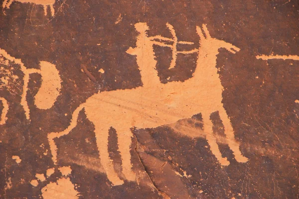 Petroglifos indios, Periódico Rock State Historic Monument, Utah —  Fotos de Stock