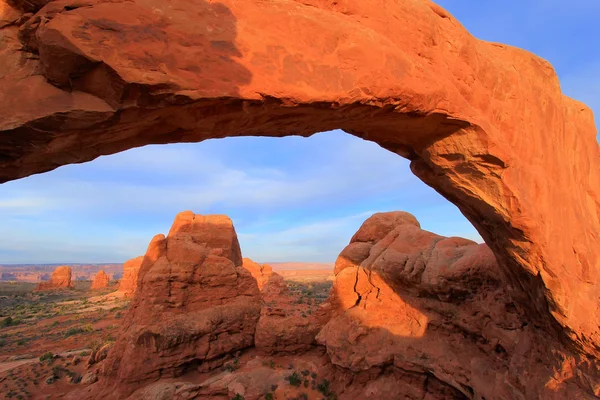 Arco da janela norte, parque nacional dos arcos, Utah, EUA — Fotografia de Stock