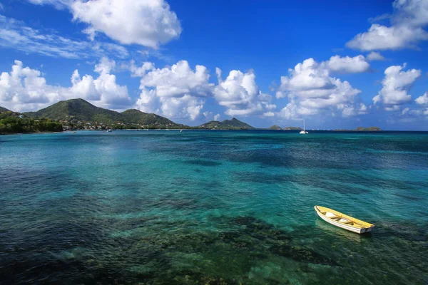 Vista Hillsborough Bay Isla Carriacou Granada Hillsborough Ciudad Más Grande —  Fotos de Stock