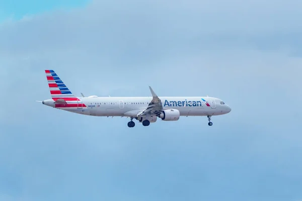 Denver Ηπα Οκτωβριοσ Airbus A321 Λειτουργεί Από Αμερικανικές Μύγες Στις Φωτογραφία Αρχείου