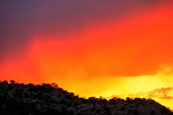 Céu Colorido Pôr Sol Monumento Nacional Colorado Grand Junction Eua — Fotografia de Stock