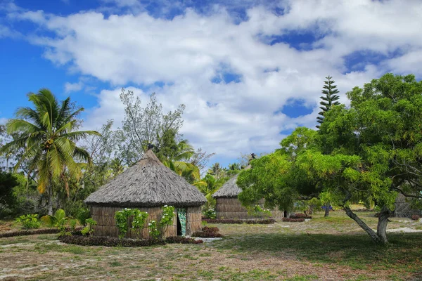 Traditional Kanak Houses Ouvea Island Loyalty Islands New Caledonia Kanak — Stock Photo, Image