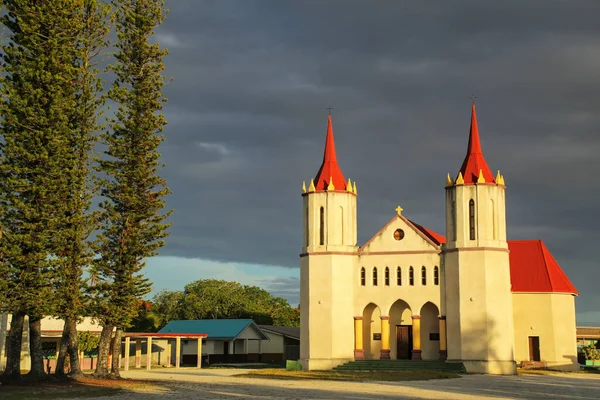 Chiesa Cattolica Fayaoue Sull Isola Ouvea Isole Della Fedeltà Nuova — Foto Stock