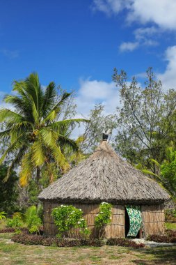 Ouvea Island, sadakat Adaları, Yeni Kaledonya geleneksel Kanak ev. Kanak çoğu Yeni Kaledonya yerli Melanesian sakinleri.