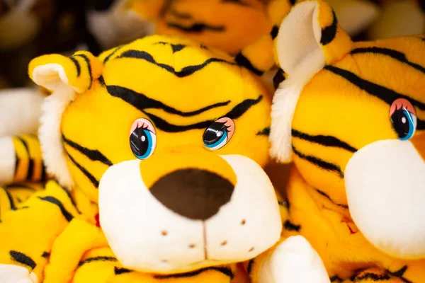 Tiger Cuccioli Peluche Giocattoli Sono Simbolo Del 2022 Festeggiamenti Capodanno — Foto Stock