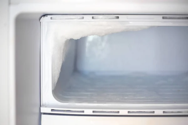 Fridge Freezer Frozen Ice Maintenance Defrosting Refrigerator — Stock Photo, Image