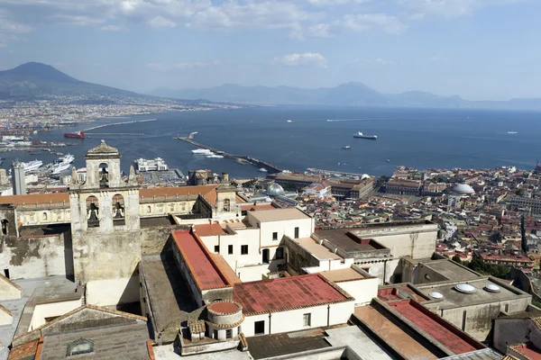 Panorama z Neapolu od zamku saint elmo — Zdjęcie stockowe