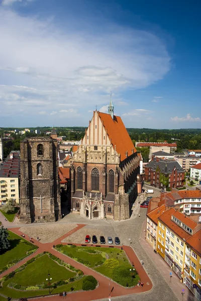 Nysa st jamas 和圣阿格尼斯大教堂，波兰南部 — 图库照片