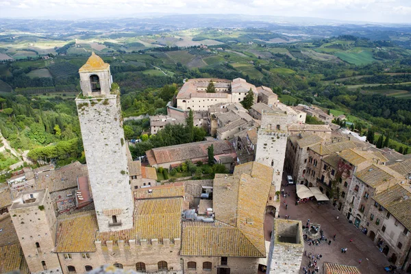 Ortaçağ Şehir, san gimignano, Toskana, İtalya — Stok fotoğraf