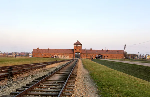 OSWIECIM, POLAND - OCTOBER 22: Auschwitz II, a former Nazi extermination camp on October 22, 2012 in Oswiecim, Poland. It was the biggest nazi concentration camp in Europe. — Stock Photo, Image