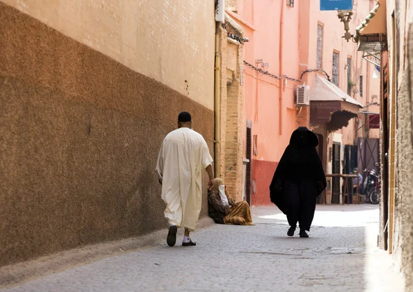 Straat in de Marokkaanse stad — Stockfoto