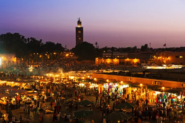 モロッコの都市の夜景 — ストック写真