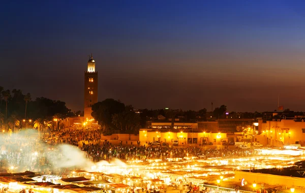 Νυχτερινή άποψη της πόλης Μαρόκου — Φωτογραφία Αρχείου