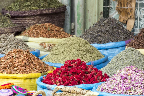 A variety of spices market in Morocco Stock Image
