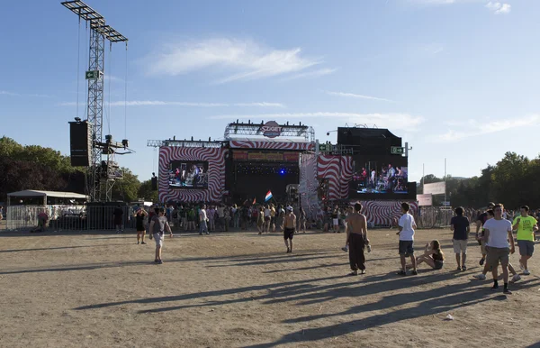 Stage at the final day of Sziget Festival 2013, Budapest. 11-08-2013 — Stock Photo, Image