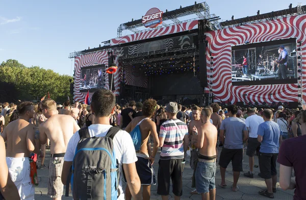 Stage at the final day of Sziget Festival 2013, Budapest. 11-08-2013 — Stock Photo, Image