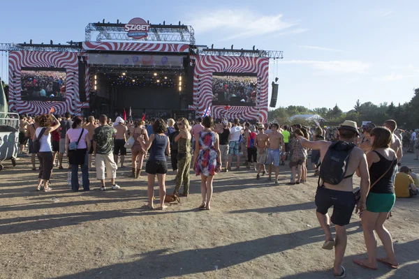 Stage at the final day of Sziget Festival 2013, Budapest. 11-08-2013 — Stock Photo, Image