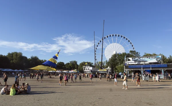 Návštěvníci na poslední den festivalu sziget 2013, Budapešť. 11-08-2013 — Stock fotografie