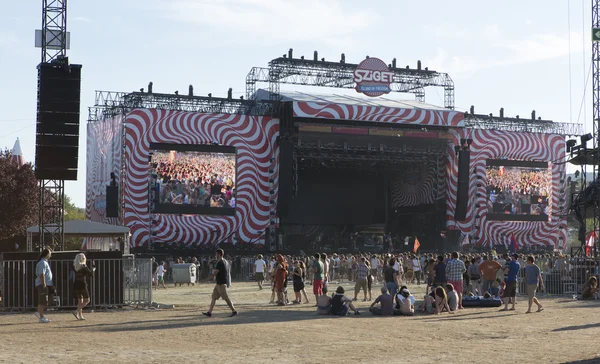 Stage at the final day of Sziget Festival 2013, Budapest. 11-08-2013 — Stock Photo, Image