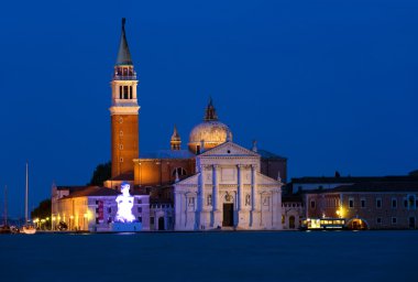 Venedik, büyük kanal üzerindeki günbatımı