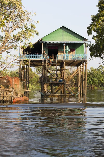 Ház a mekong folyón, vietnam — Stock Fotó