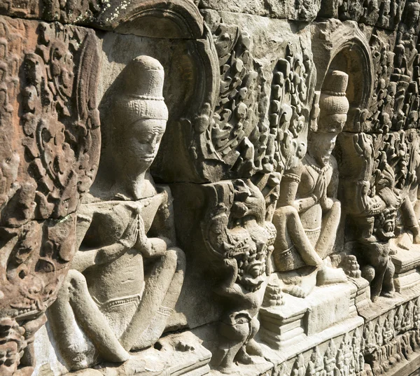 Estructuras talladas en Preah Khan en Angkor — Foto de Stock