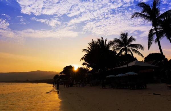 Západ slunce na ostrově ko samui, Thajsko — Stock fotografie