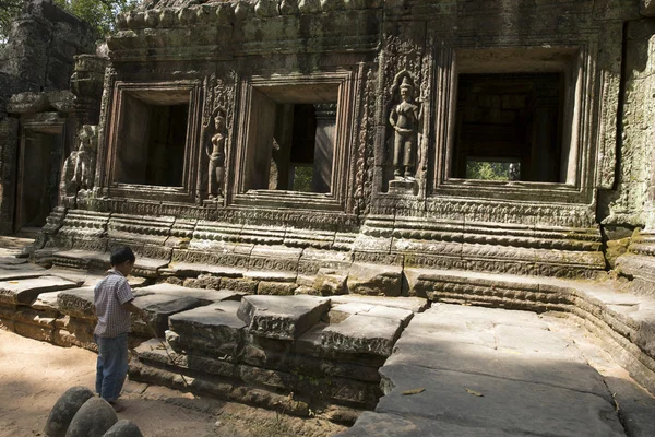 Γριά khan ναός στο angkor κοντά σε siem συγκεντρώνει, Καμπότζη — Φωτογραφία Αρχείου
