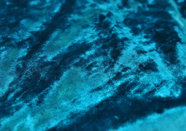 Turquoise Velvet Fabric Background — Stock Photo, Image