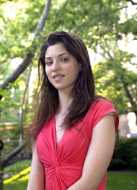 Bayan kırmızı Park