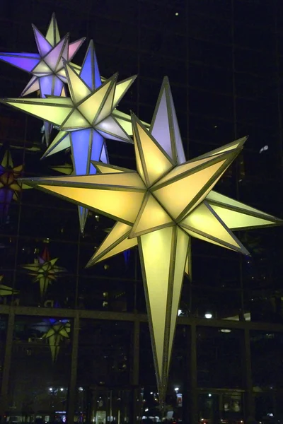 Luces de Navidad en Time Warner Building —  Fotos de Stock